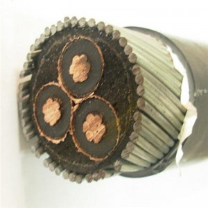 SANS 1339 XLPE Cablu blindat cu 6 nuclee 3 mm pentru 3 tensiuni nominale pentru tensiuni nominale de 3,8 / 6,6 KV până la 19/33 KV