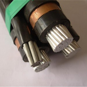 Cablul conductoarei aeriene din cupru MV / aluminiu 6.35 / 11KV 3x95mm2 3X185mm2